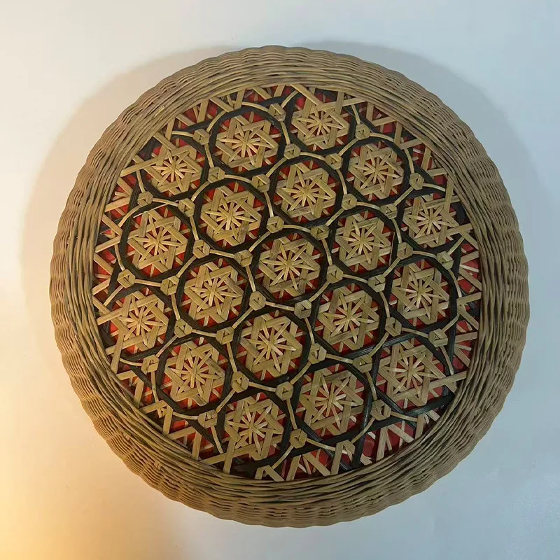Handmade bamboo storage basket Intangible cultural heritage bamboo handmade bamboo collection food basket