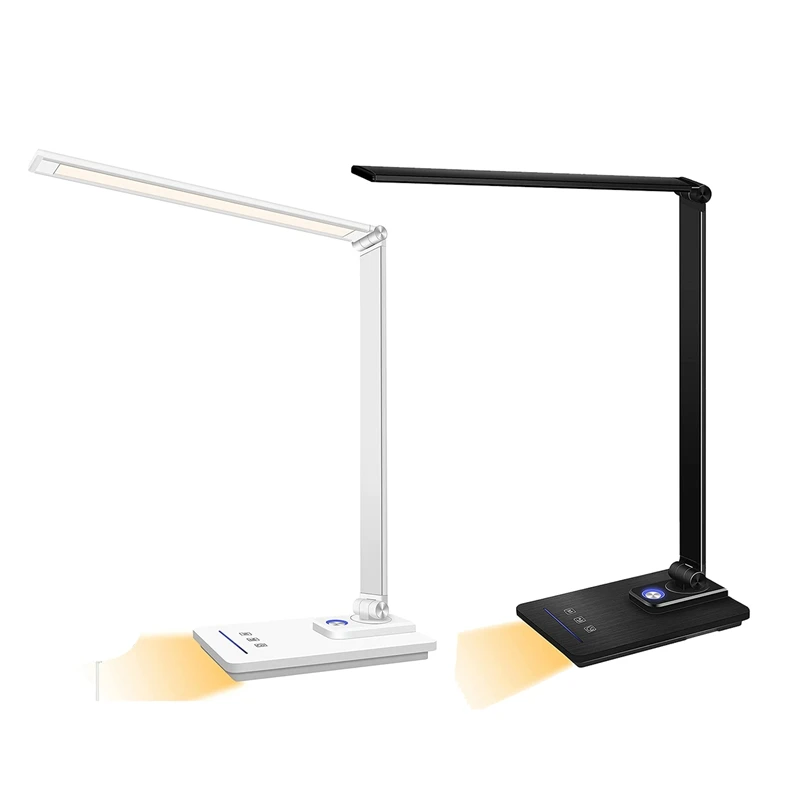 

LED Desk Lamp,Dimmable Desk Light,5 Colors Modes And 6 Brightness Levels,With USB Charging Port, Night Light