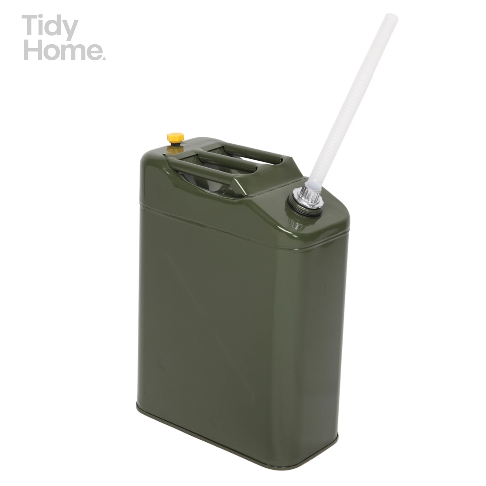20L Standard Cold-rolled Plate Petrol Diesel Can Gasoline Bucket with Oil Pipe Army Green, Large capacity Oil bucket