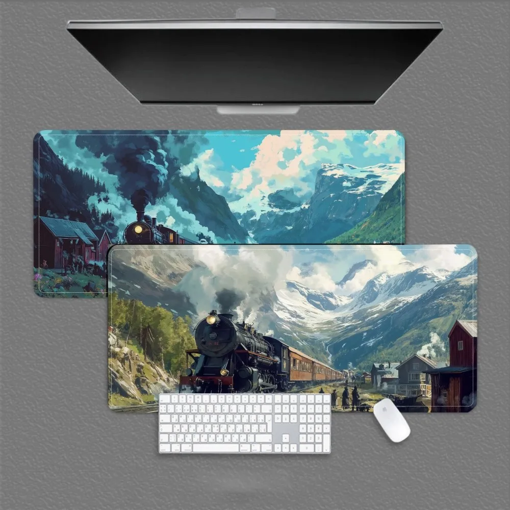 

Train Cartoon Mousepad Mouse Pad Laptop Gaming Accessories Mousepad Large Desk Mat Computer Gamer Keyboard Rug Carpet