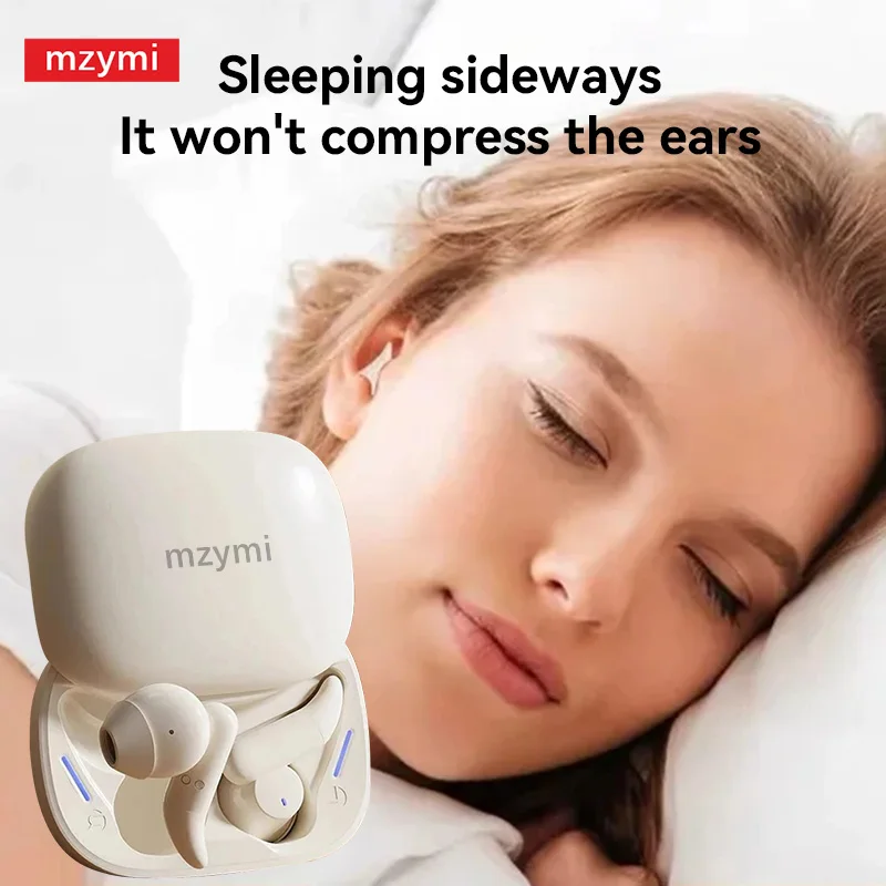 mzymi TWS Wireless Sleeping Headphone Mini Invisible In Ear Headset Bluetooth HiFi Stereo Sound Gaming Music Earphone For XIAOMI