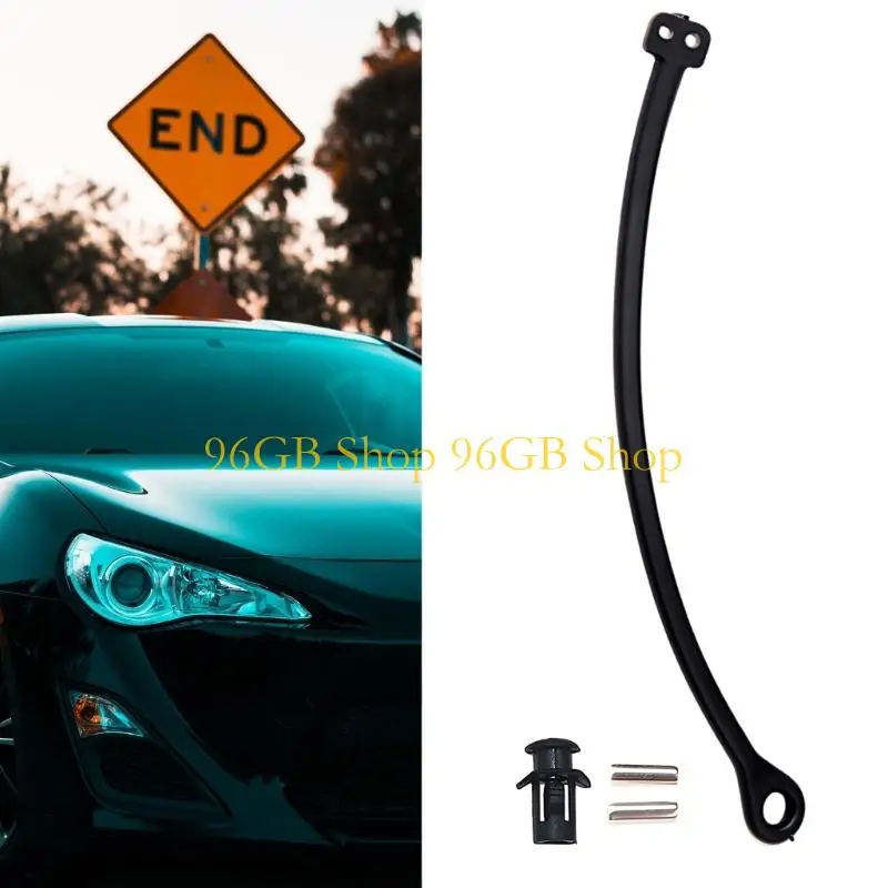 96GB Gas Cap Tether Repair Part Set, 2 Black Plastic Cap Cords with Clips and Pins for Restoring Cap Link for Vehicle Care