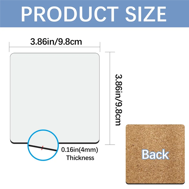 

HGHO Sublimation Car Coasters Blanks Sublimation Coasters Blanks Sublimation Coasters