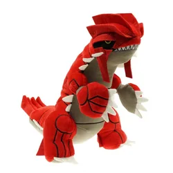 Pokemon Groudon peluche bambola cartone animato giappone Anime elfo rosso peluche morbido farcito Kawaii dinosauro bambola regalo di compleanno per i bambini