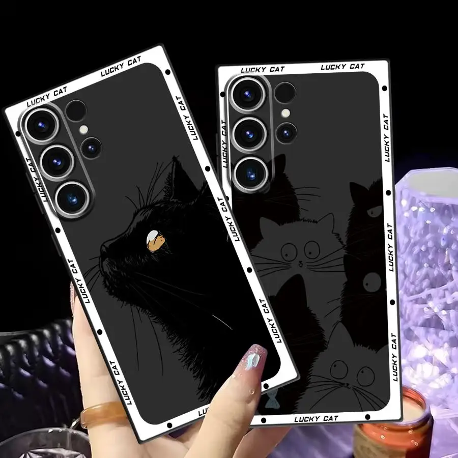 

Чехол Bread Cat для Samsung Galaxy A23 A53 A36 A26 A72 A25 A71 A41 A24 A55 A32 A35 A22 A52 A51 A73 Черный мягкий чехол для телефона