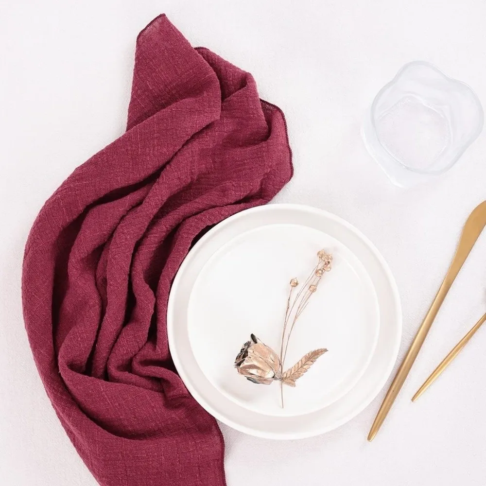 2PCS 42*42 cm Lock Edge Napkins Soft Minimalist Cotton Cloth Napkins Handmade Eco-Friendly Decorative Napkins Wedding Decor