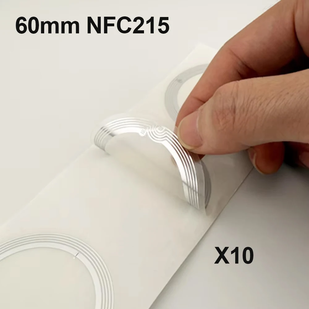 NFC Tag NTAG215 Diameter 6cm Ultra Thin 0.1mm NFC Write URL Link Stickers Review Increase Large Size Sensing Is More Sensitive