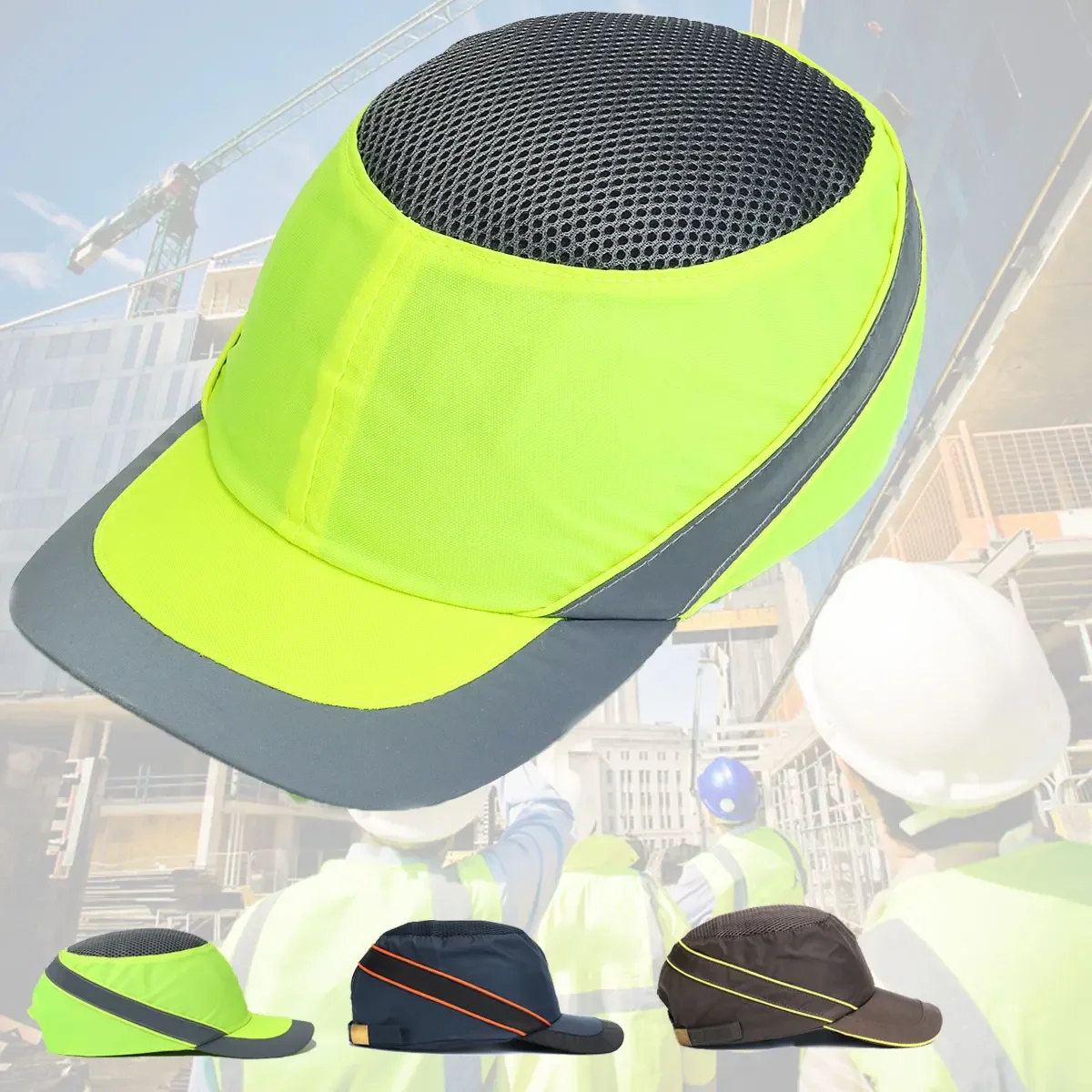 Fashion Sunscreen Cap Work Safety Helmet Breathable Anti-impact Light Weight Construction Helmet Self Defense Weapons