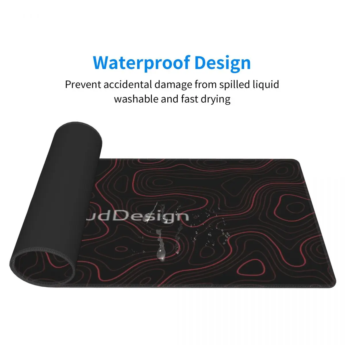 Lava Topographic Map Rubber Keyboard Pads