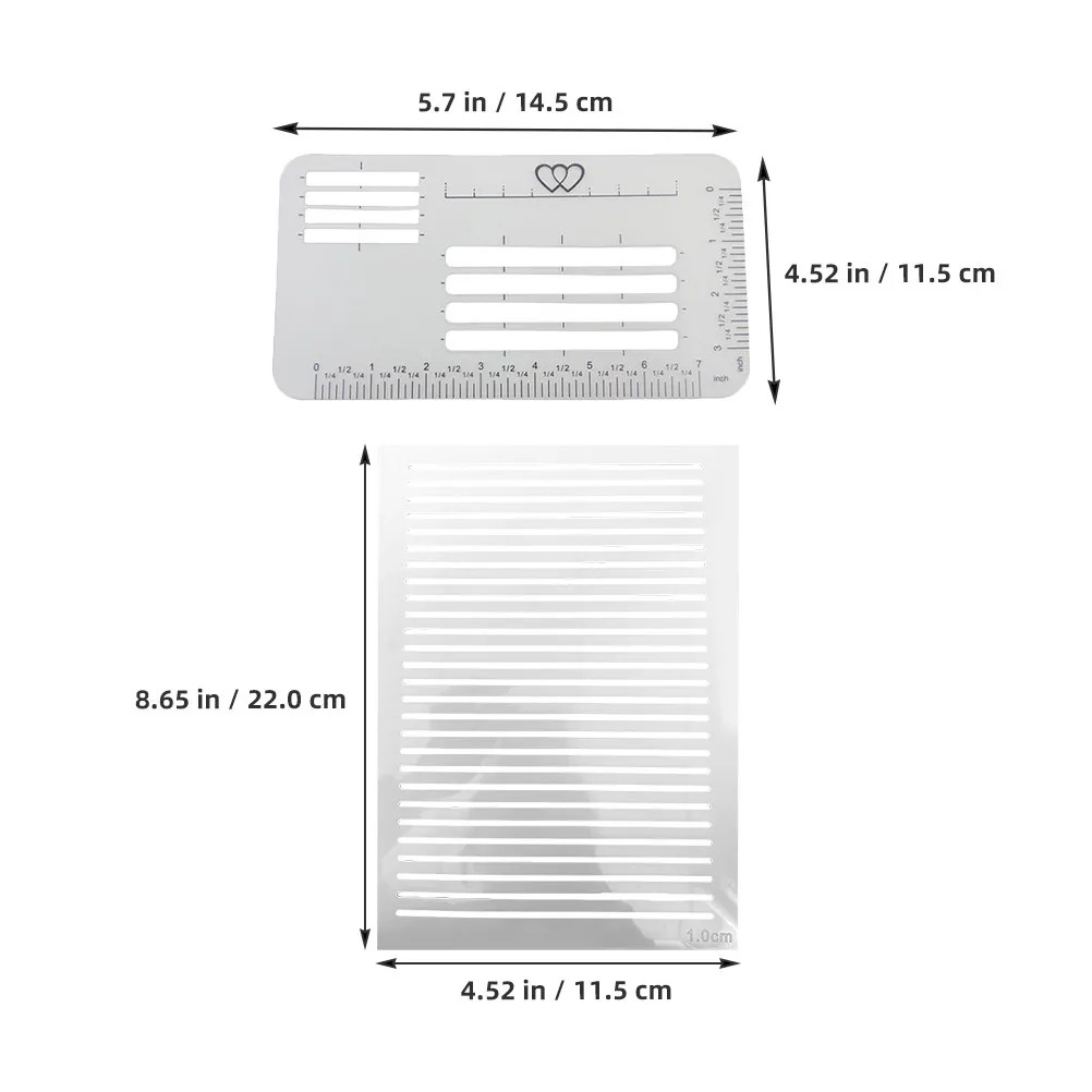 1Set Plastic Lettering Writing Guide Stencil Template Versatile Spacing Line Ruler for Envelopes Invitations Greeting Cards