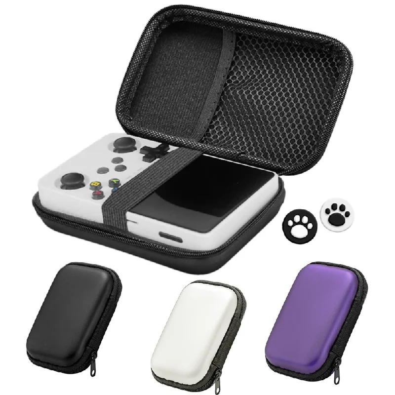 Eva R36s Aufbewahrungstasche mit 2 Joystick-Kappen Retro-Gaming-Konsole Tragetaschen für RG35XX R35S Miyoo Mini Plus Spiele-Zubehör