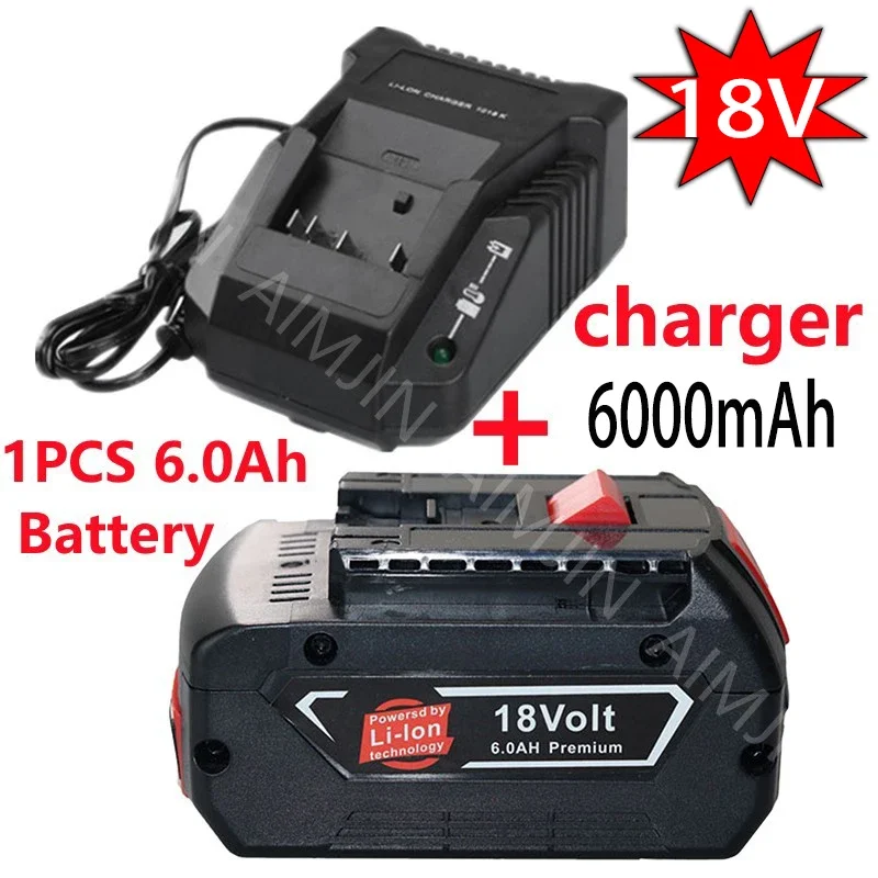 brand-new 6.0Ah Power Tools  Battery Suitable for Bosch 18V Professional GBA GBH GSR GSB BAT618 BAT609 Replacement Battery