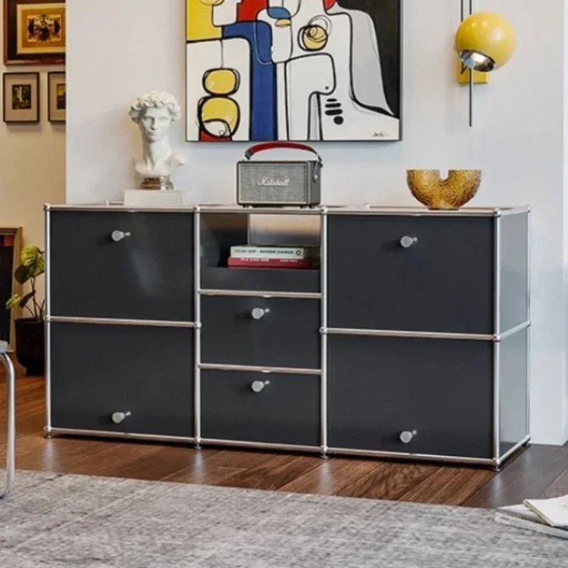Dresser Modern Simple Stainless Steel Module Storage Cabinet Dining Room Storage Locker Living Room Cabinets Furniture Bedroom