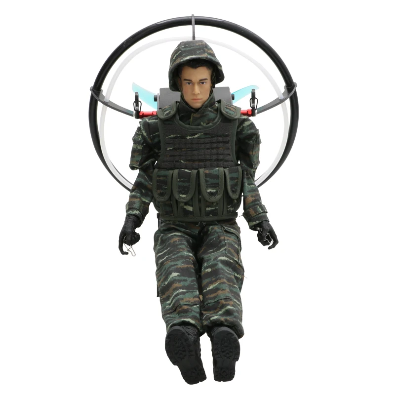 1Set 2306 Motor RC Powered Paraglider w Soldier Model 1.8Meters Wingspan 30D Nylon Canopy Plug and Play Kit Gifts for Adult Kids