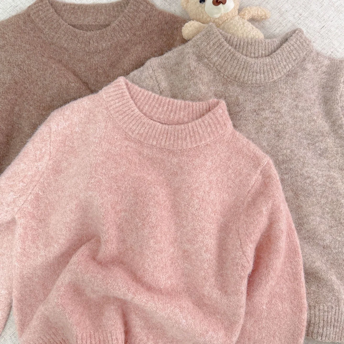 Kids Pullover T-Shirt Long Sleeve Cotton Crew Neck Undershirt Solid Basic Casual Tops for Boys Girls Spring Autumn