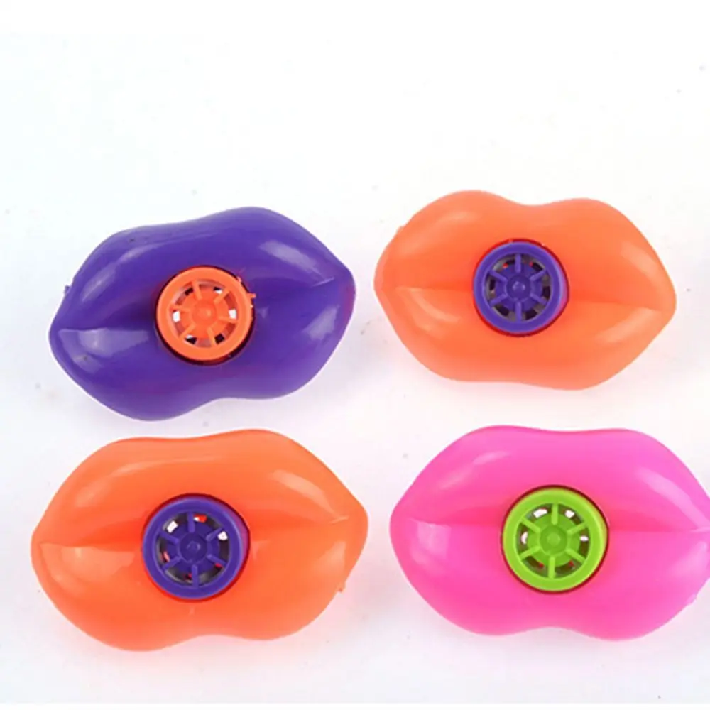 Birthday Party Toys Supplies Game Prize Lucky Loot Gift for Kids Mouth Lip Whistle Lip Shape Whistle Plastic Whistle Whistle