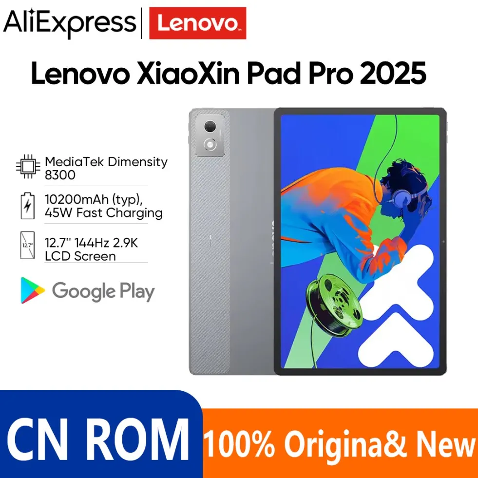 

Original Lenovo Xiaoxin Pad pro 2025 12.7 inch 128G 256G 45W Charging WIFI CN rom MTK Dimensity 8300 10200mAh Battery Andoid 14