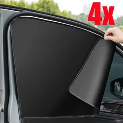 Strong Magnets Car Side Window Sunshades Blackout Heat Insulation Sun Protection Curtain Window Film Modeling Accessories 4pcs