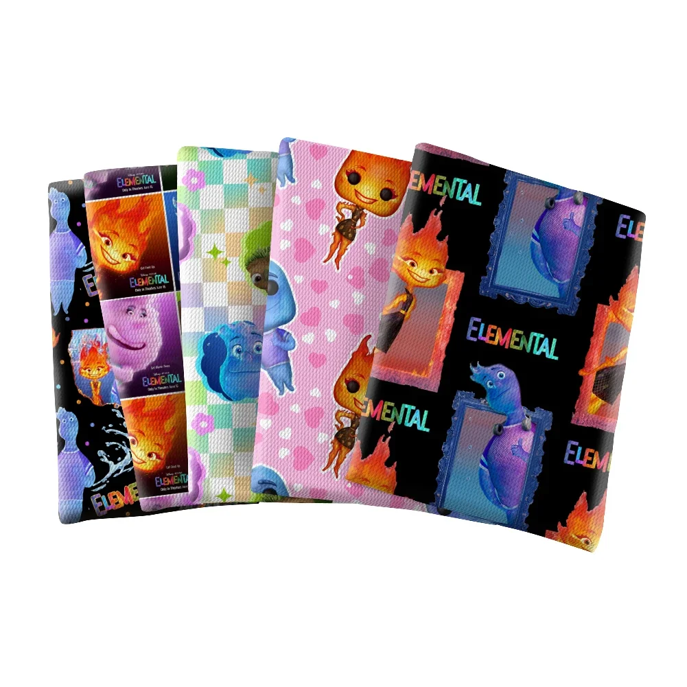 

50 x 145 CM Disney Cartoon Elemental Character Design Printed Bullet Textured Liverpool Patchwork Tissue Kids Home Textile