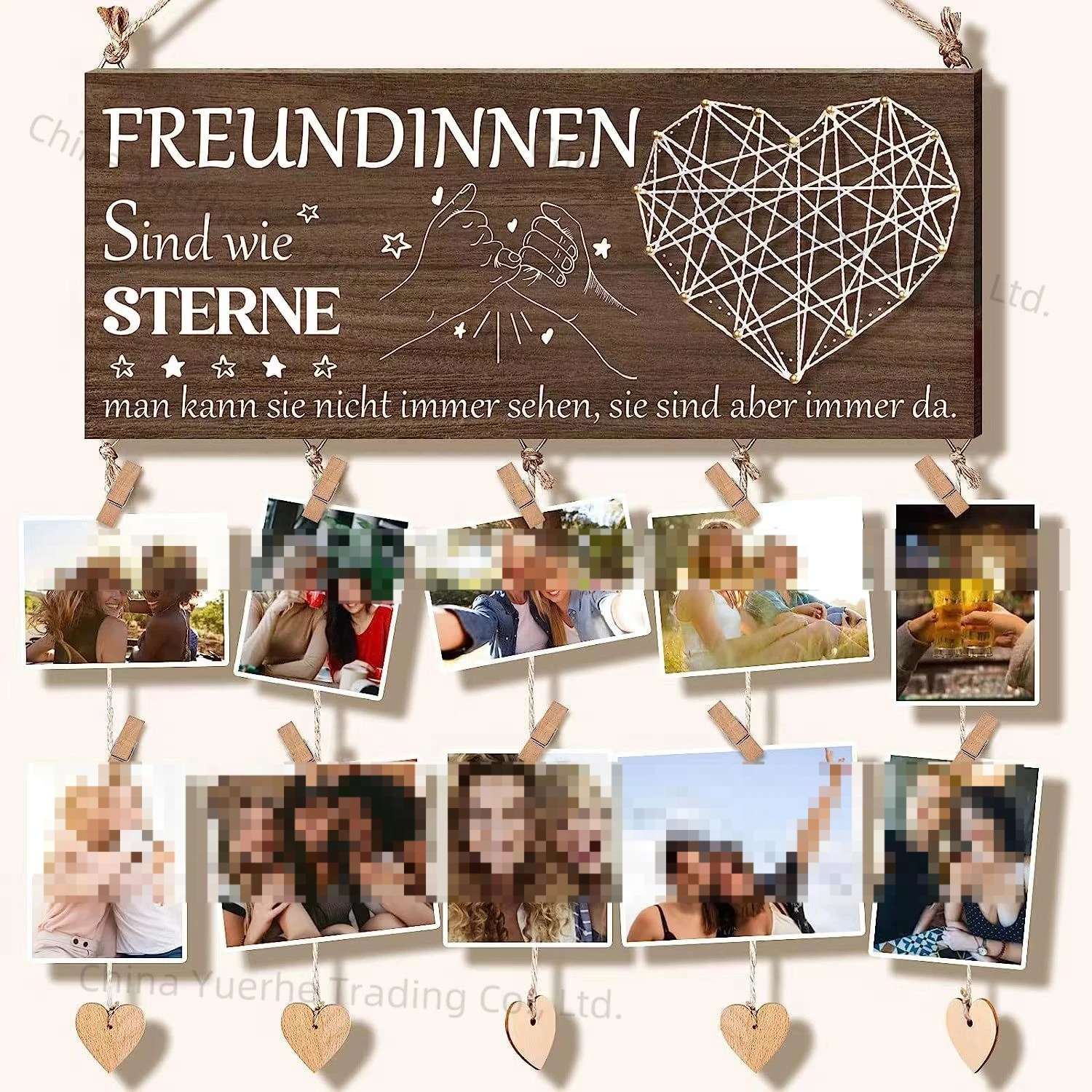 

Детский зажим для фото на день рождения, фоторамка на день матери, подвесные деревянные гвозди, живопись, украшение для матери, настенный кулон, украшение