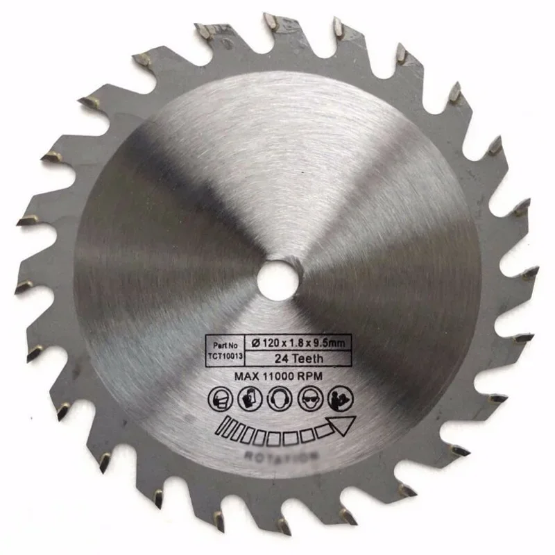 2pcs Wood Cutting Circular Saw Blade 24T 120mm Diameter 9.5mm Hole Diameter 1.8mm Circular Oscillating Tool Accessorie