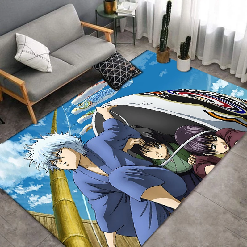 anime Gintama Carpet multi-size Carpet for Living Room Bedroom Kid's Room Home Decor Area Rug Non-slip Mat Sofa Mat