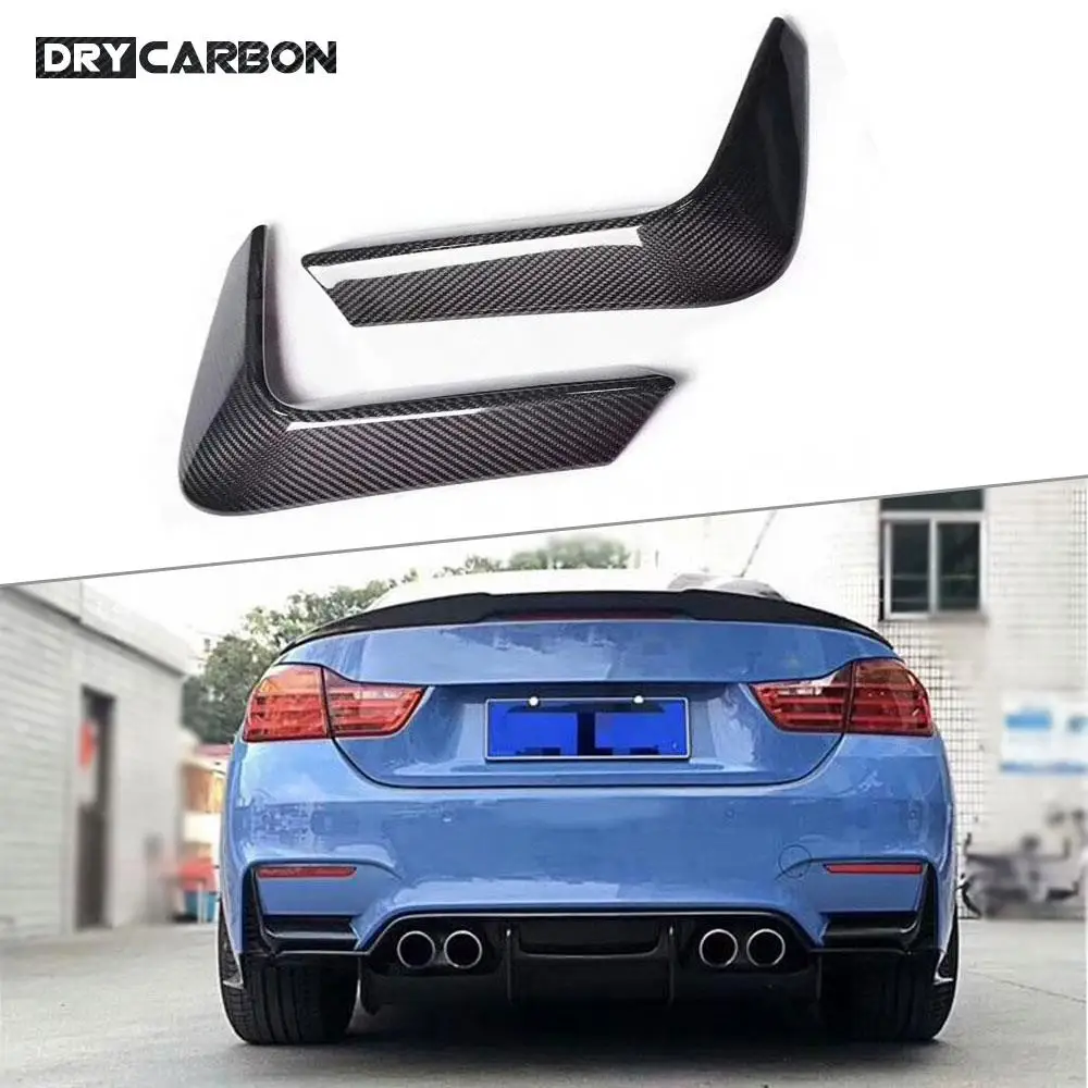 

DRY CARBON Rear Bumper Diffuser Lip Splitters Lower Corner Spoiler Covers Body Kits FRP For BMW F80 M3 F82 F83 M4 2014-2018