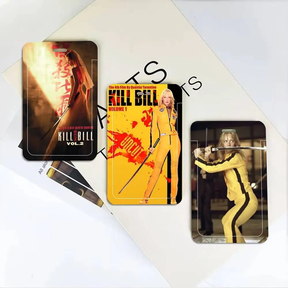 Classic Hot Movie Kill Bill ID Card Holder Neck Strap Pendant Door Badge Holder Lanyards Keychain Work Credential Case Gift