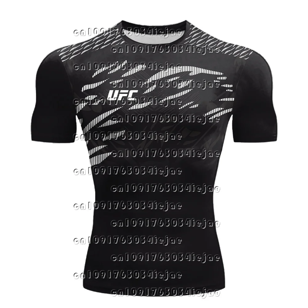 

2025 Summer Hot Selling UFC Boxing Match Extreme Sports T-shirt for Men's Casual Quick Drying Breathable Men's Short Sleeve Top