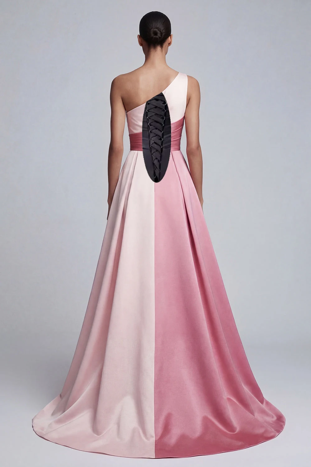Bafftafe 2 Colors A Line Satin Customized Formal Prom Dresses One Shoulder Long Special Occasion Wedding Party Bridesmaid Dress image 2