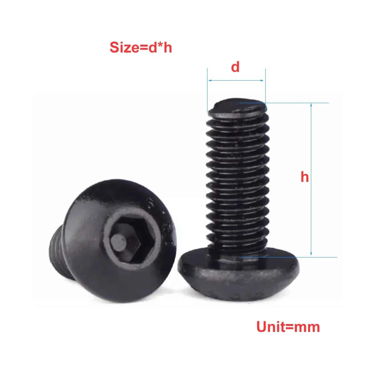 

10.9 Level Half Round Head Hexagon Socket Screw/Mushroom Head High-Strength Bolt M2M2.5M3M4M5M6