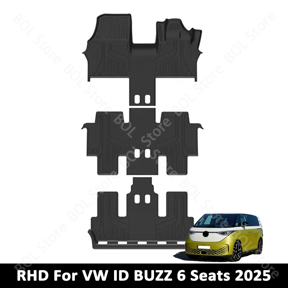Für RHD Volkswagen ID BUZZ Autoteppich, ID BUZZ Autofußmatten, passend für ID BUZZ, wasserdichte Kofferraummatte, ID BUZZ Autofußmatte RHD.