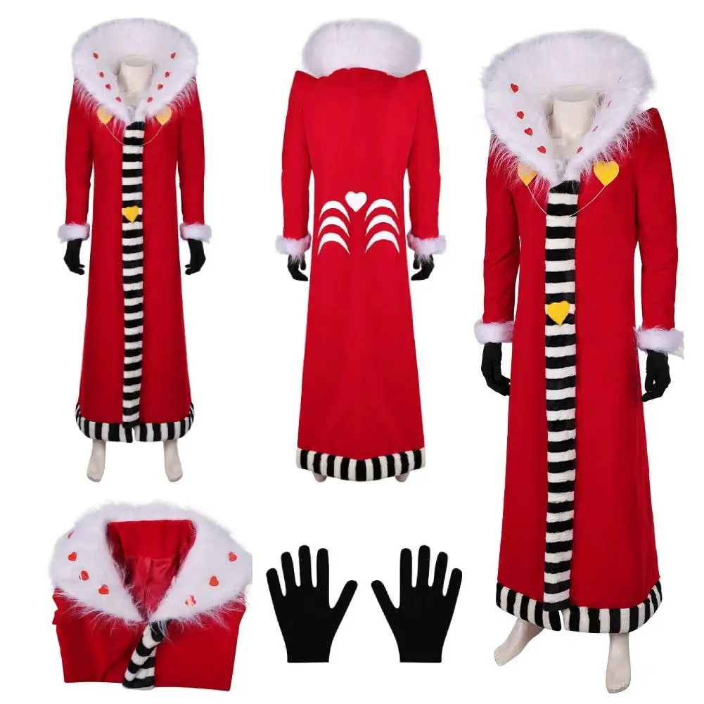 Anime Fantasia Valentino Habzin Cosplay Costume Adult Men Coat Robe Hat Gloves Outfits Halloween Carnival Party Disguise Suit