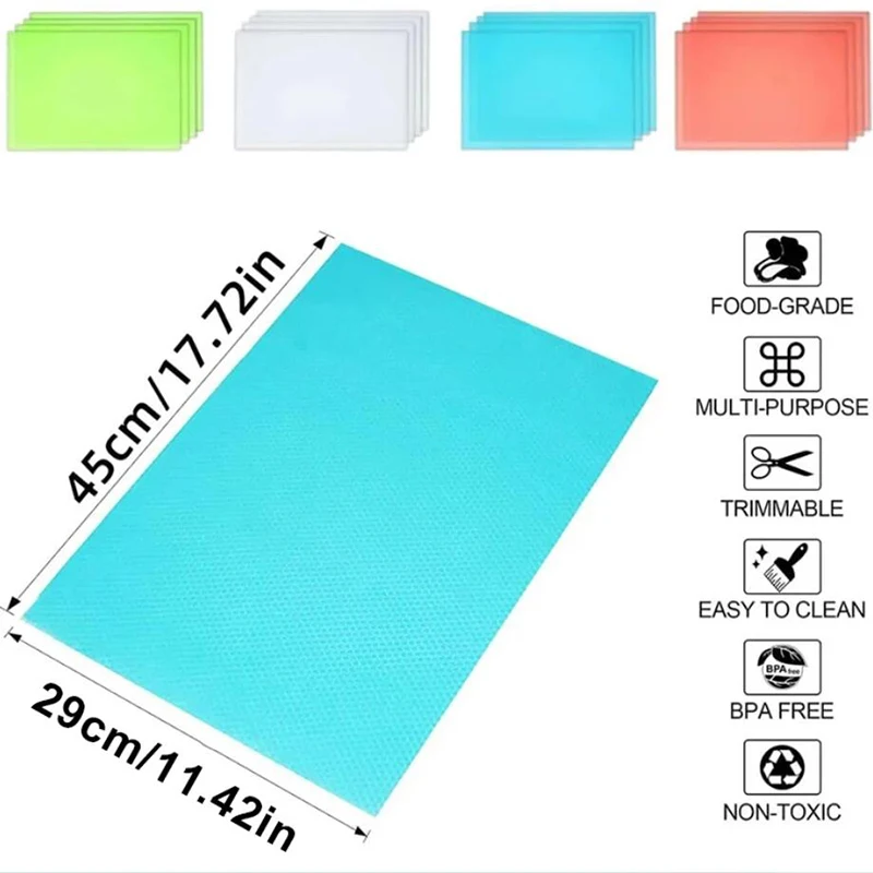 1pcs EVA Waterproof Refrigerator Liner Mat Washable Mildew Kitchen Pad Anti-oil Cabinet Drawer Placemat Heat-insulat Fridge Mat