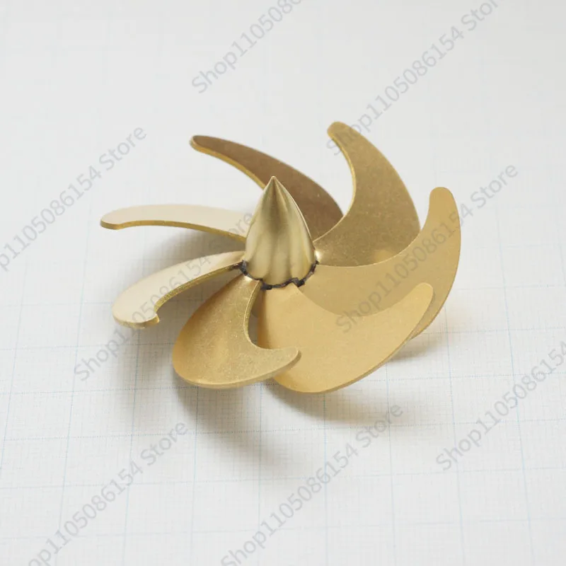 65Mm seven-blade propeller, shaft hole 4mm 1/96 submarine propeller model ship RC submarine model copper propeller