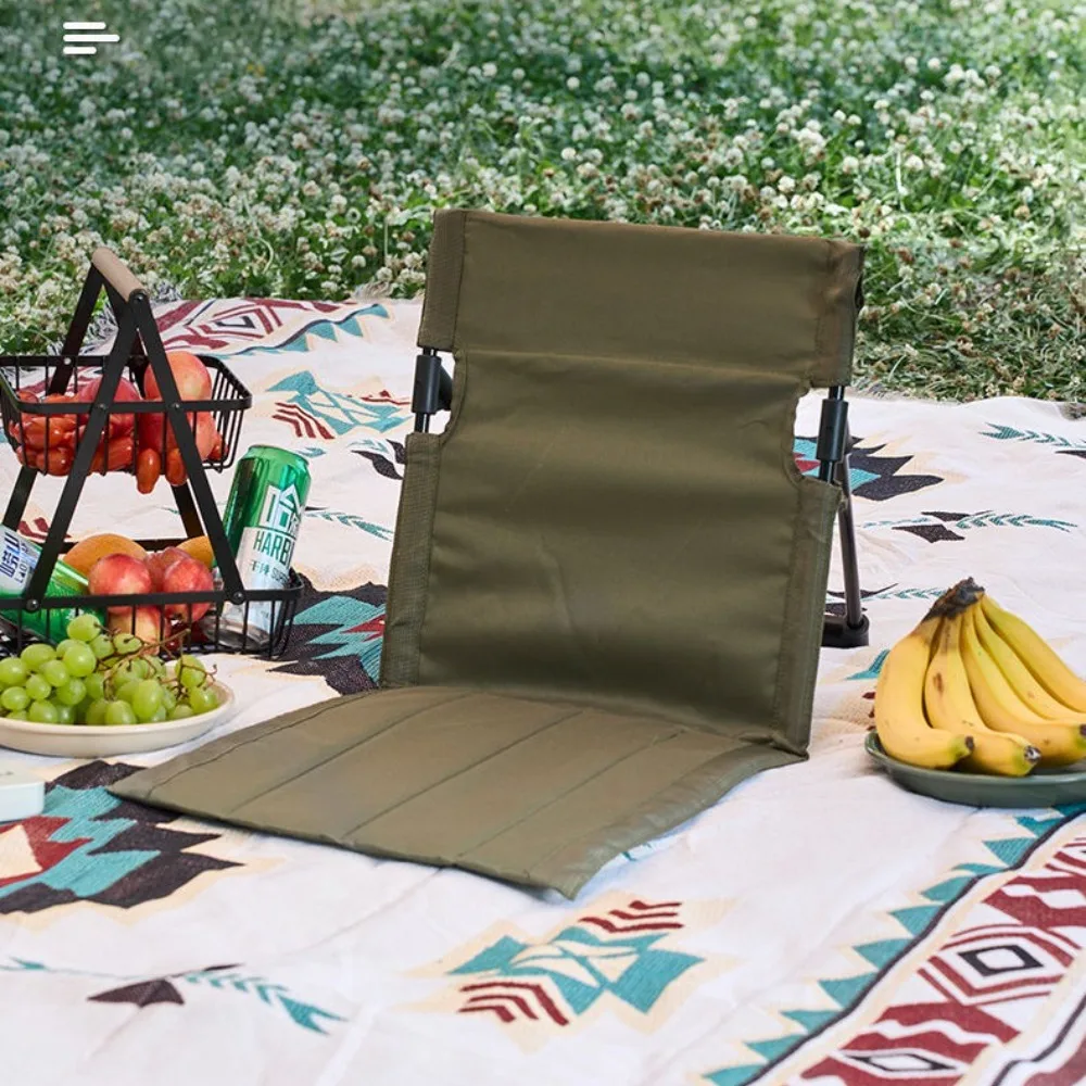 Camping Chair Foldable Beach Chair Waterproof Oxford Fabric Camping Beach Fishing Lazy  Backrest Chairs Leisure Travel Furniture image 2