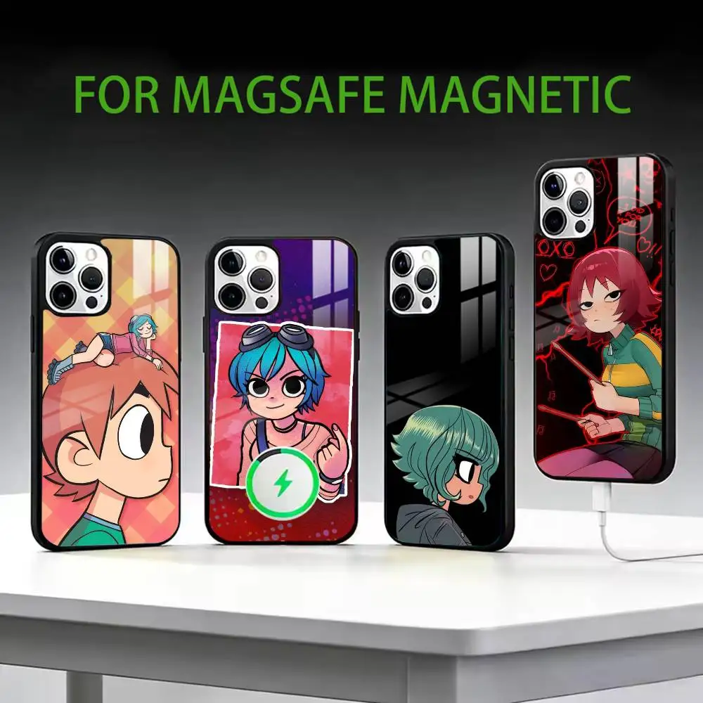 

S-Scott Pilgrim R-Ramona Flowers Phone Case For iPhone17,16,15,14,13,12,11 Plus,Pro Max Magnetic For Magsafe Wireless Charging
