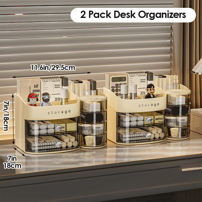 Cosmetic Storage Box Large Capacity Transparent Drawer Jewelry Makeup Storage Box Multi-layer Multi-functional Desktop Organizer