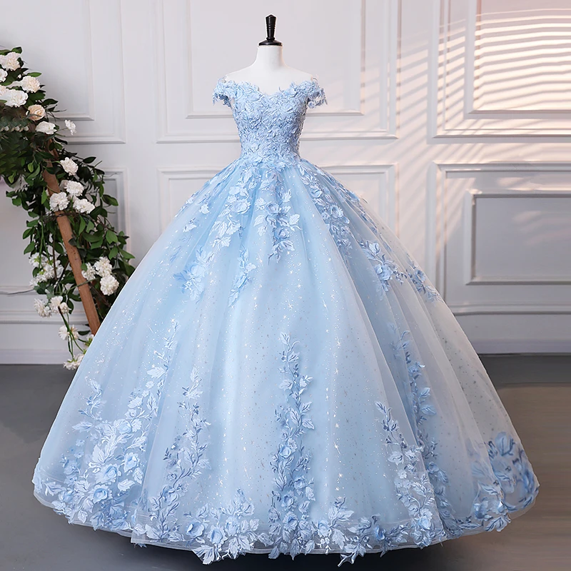 Image of Glitzer-Partykleid 15 Quinceanera-Kleider Süßes Blumen-Ballkleid Maßgeschneidertes 15-Jährigen-Kleid 2026 Neues 15-Jahre-Prinzessinnenkleid