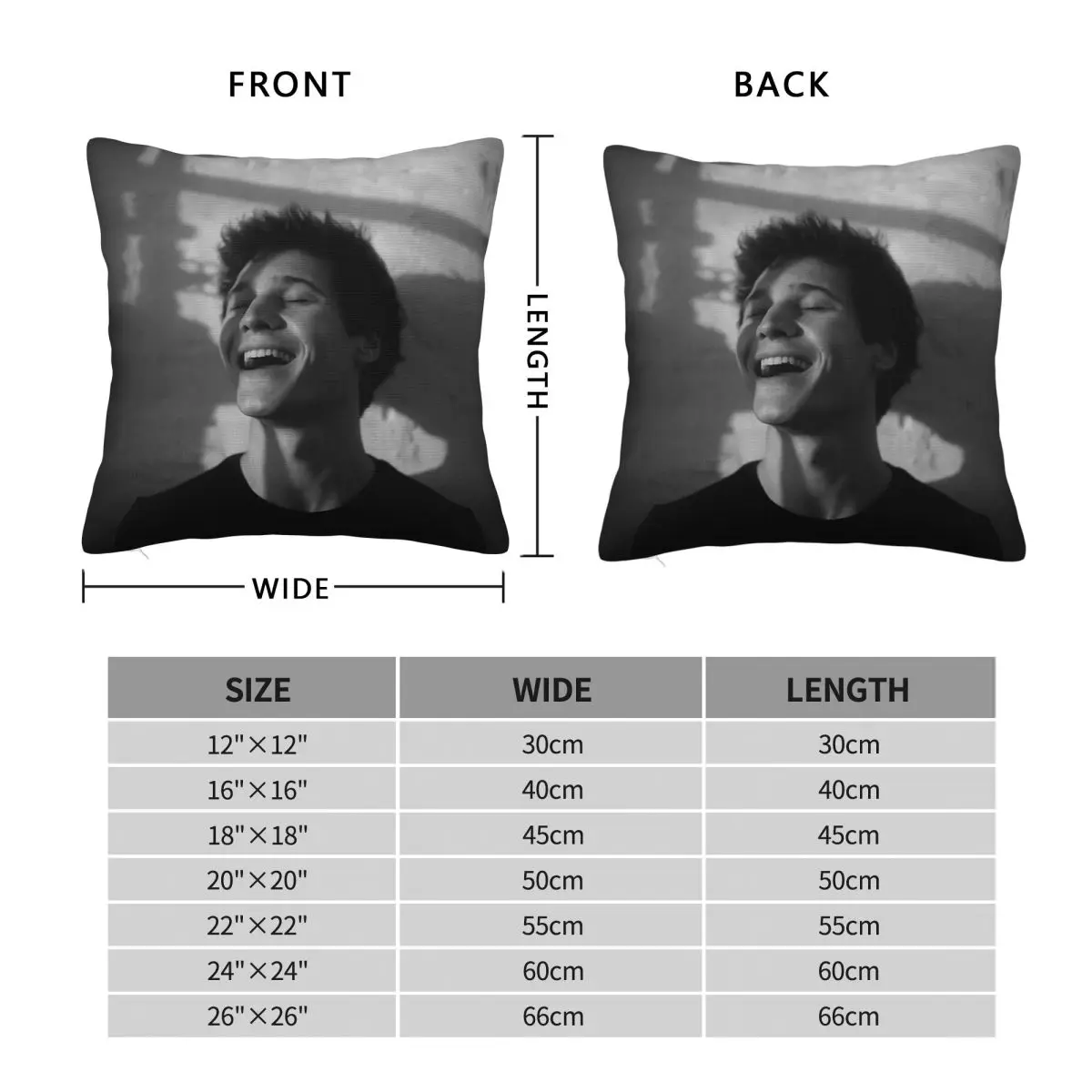 Wincent Weiss Smile Pillowcase Polyester Linen Velvet Creative Zip Decor Pillow Case Bed Cushion Cover Wholesale