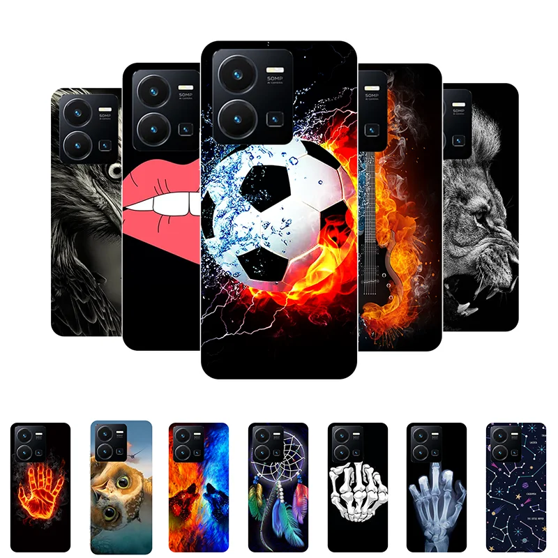 

For Vivo Y35 4G Case V2205 Football Soft Silicone Back Cases for Vivo Y35 Y 35 2022 Phone Cover for VivoY35 4G etui Funda