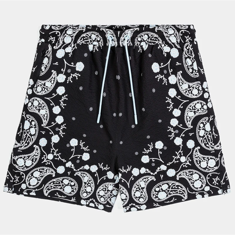 New Luxury Paisley Men Shorts Classic Fashion Graphic Design Breathable Loose Beach Short Daily Casual Fashion Retro Board Short