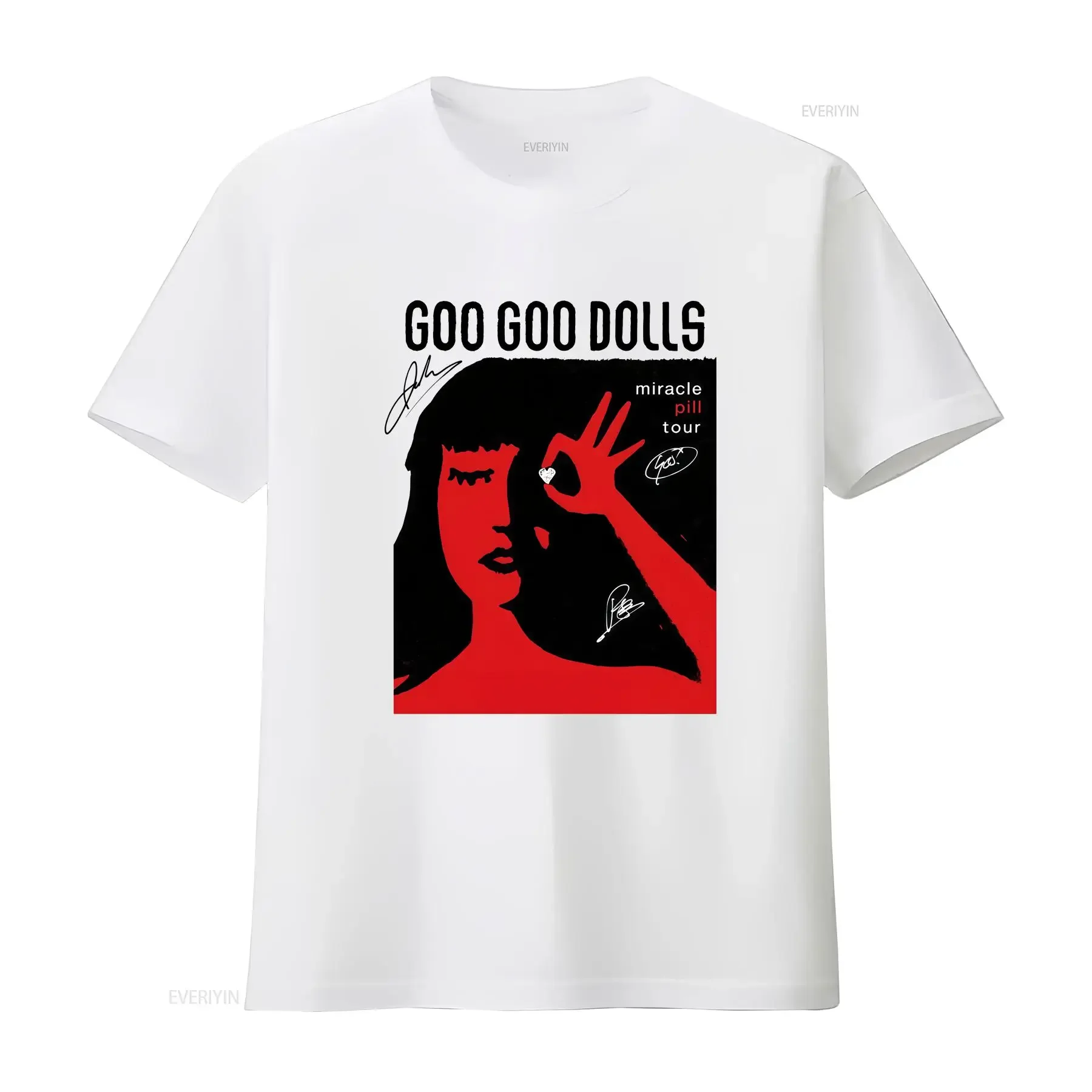 Rare Goo Dolls Miracle Pill Album T Shirt New Popular Men All Size P87 vintage Washed homme Top For Everyday Wear Stretched