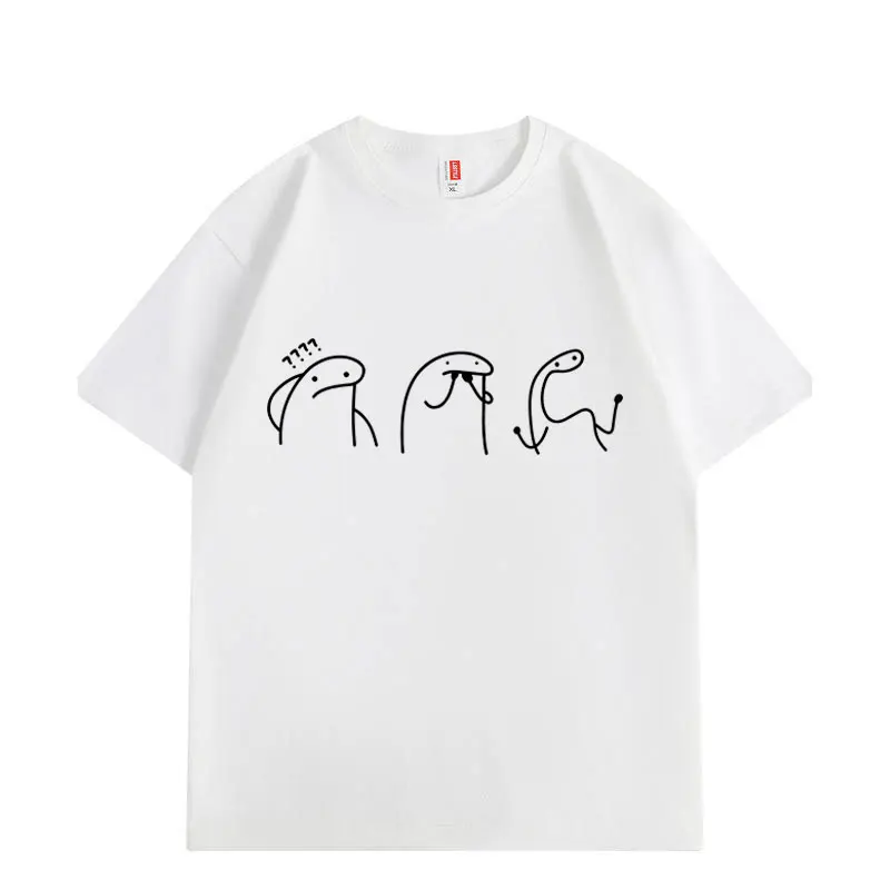 

Line Person Meme T-shirt Men's Women's Fashion Casual Short Sleeve T Shirts High Quality Cotton Oversized T-shirts Streetwear