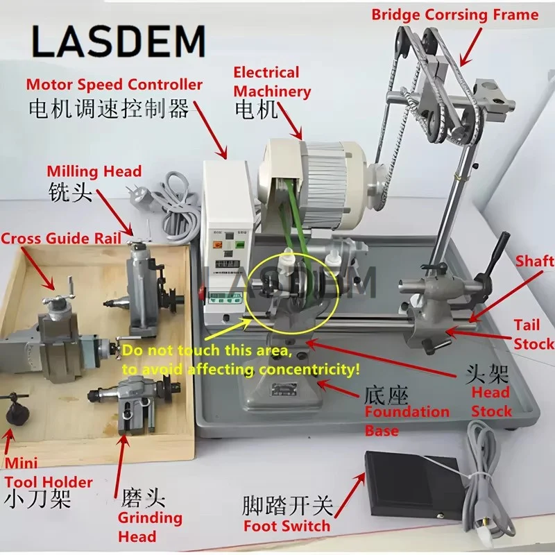 C6104 Clock and Watch Desktop Lathe Machine Full Set High Accuracy Specially Designed for Watchmaker Repair and Model Making