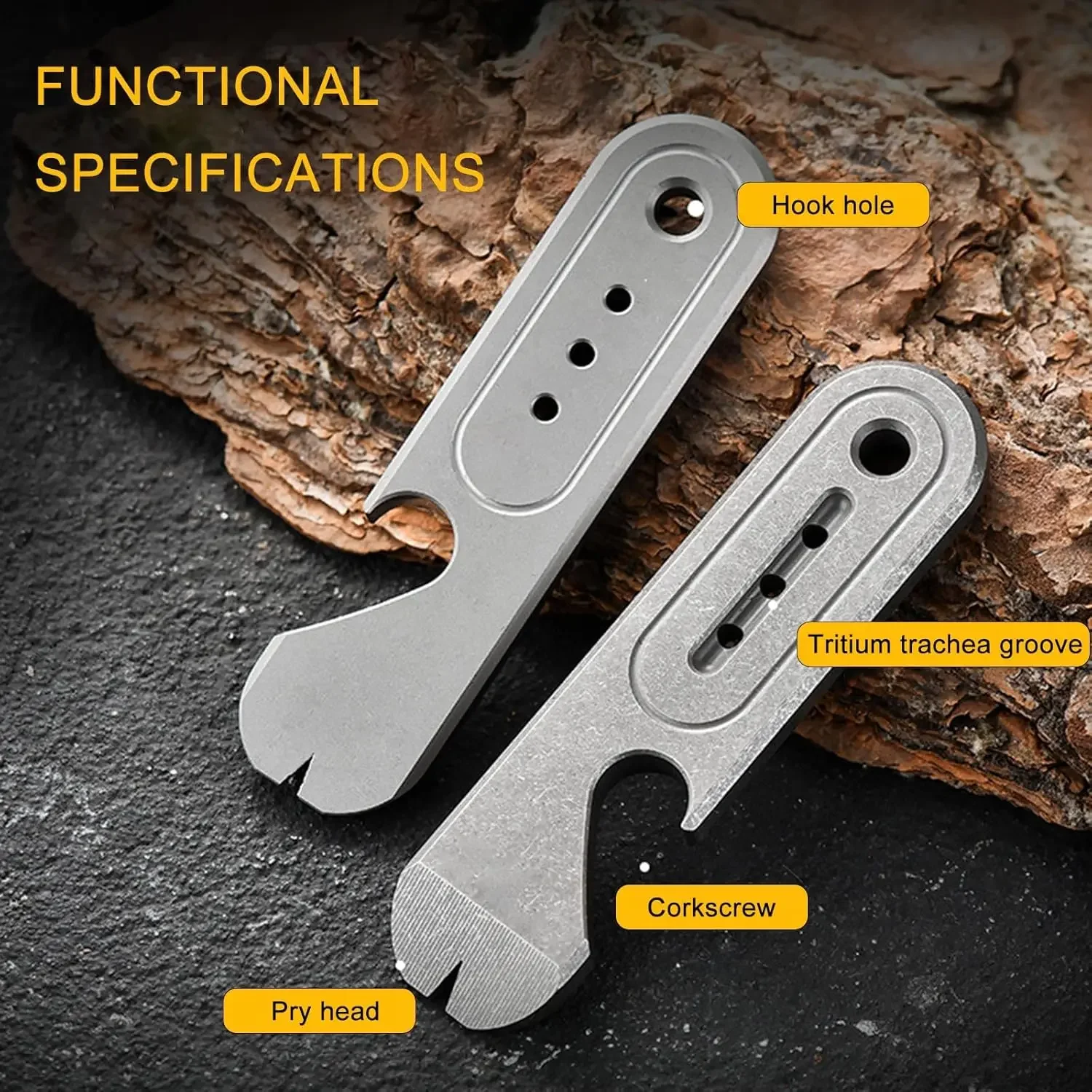 FEGVE Small Pry Rod Open Bottle Crowbars Metal Beer Bottle Opener Nails Puller Outdoor Camping Survival Tool Easy to Carry