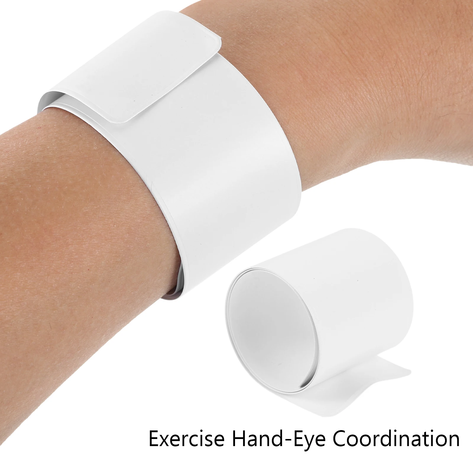 

12 Pcs Slap Bracelets White Snap Circle DIY Blank Bands Party Favors Child Graffiti Supplies Lightweight Comfortable Safe Smooth