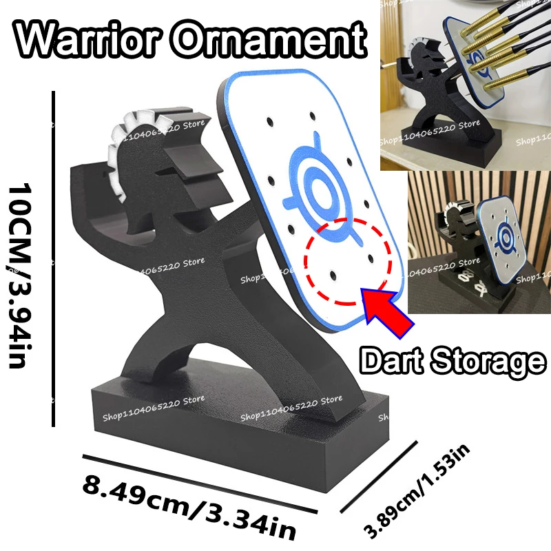Rare Warrior With Shield Dart Storage Ornament Strange Character Models Figurines Home Room Table Decoration Crafts Boys' Gifts