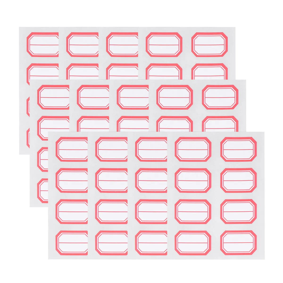 

12 Sheets Self Adhesive Stickers Blank Labels for Price Tagging Name Writing Container Sorting in Office Classroom Store