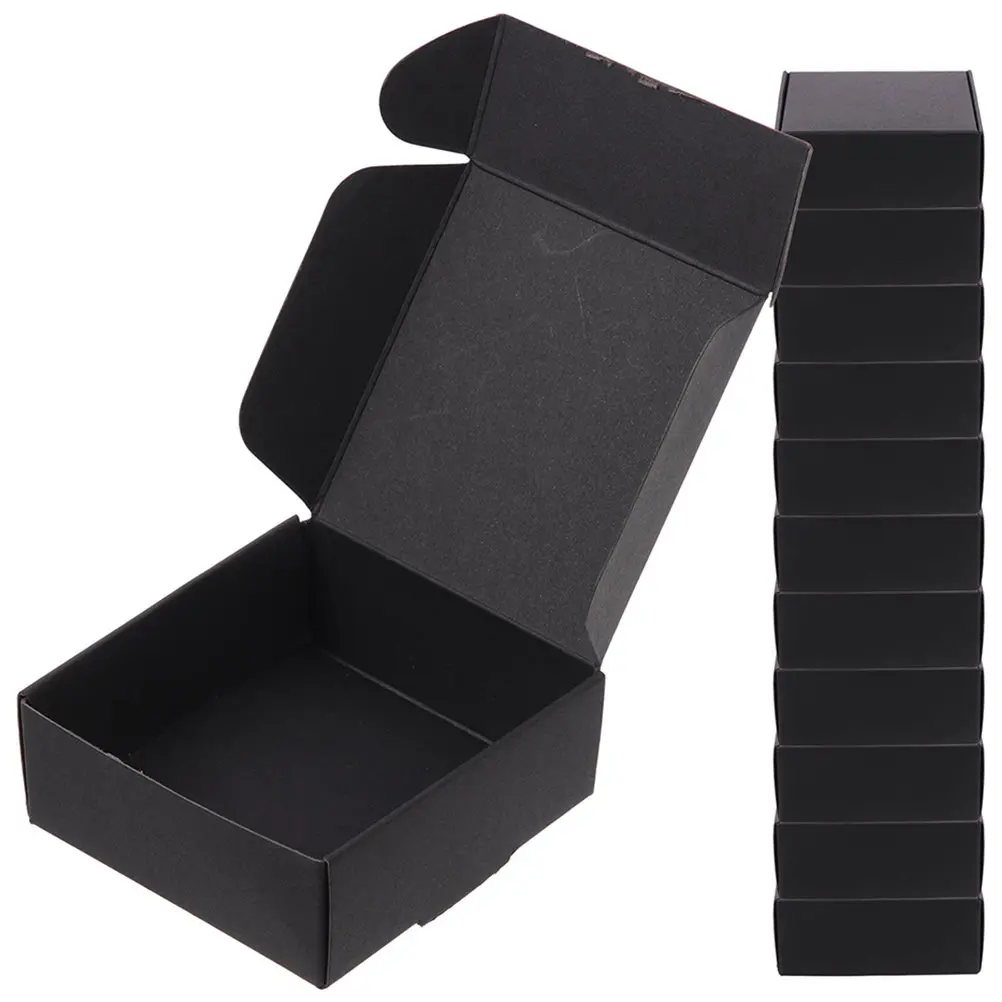 25pcs-black-delivery-paper-boxes-strong-compression-resistant-mailing-box-smooth-edges-no-burrs-fold-storage-shipping